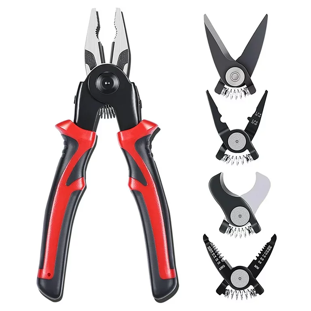 1 Combination Interchangeable Pliers Kit, Wire Stripper, Wire